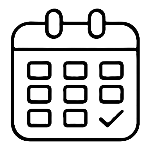 icône représentant un calendrier presque vide