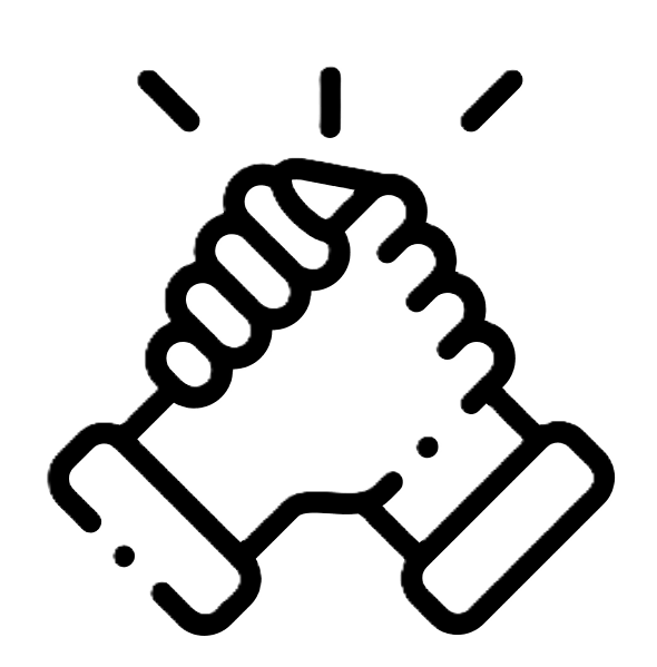 icône représentant une collaboration par une poignée de mains